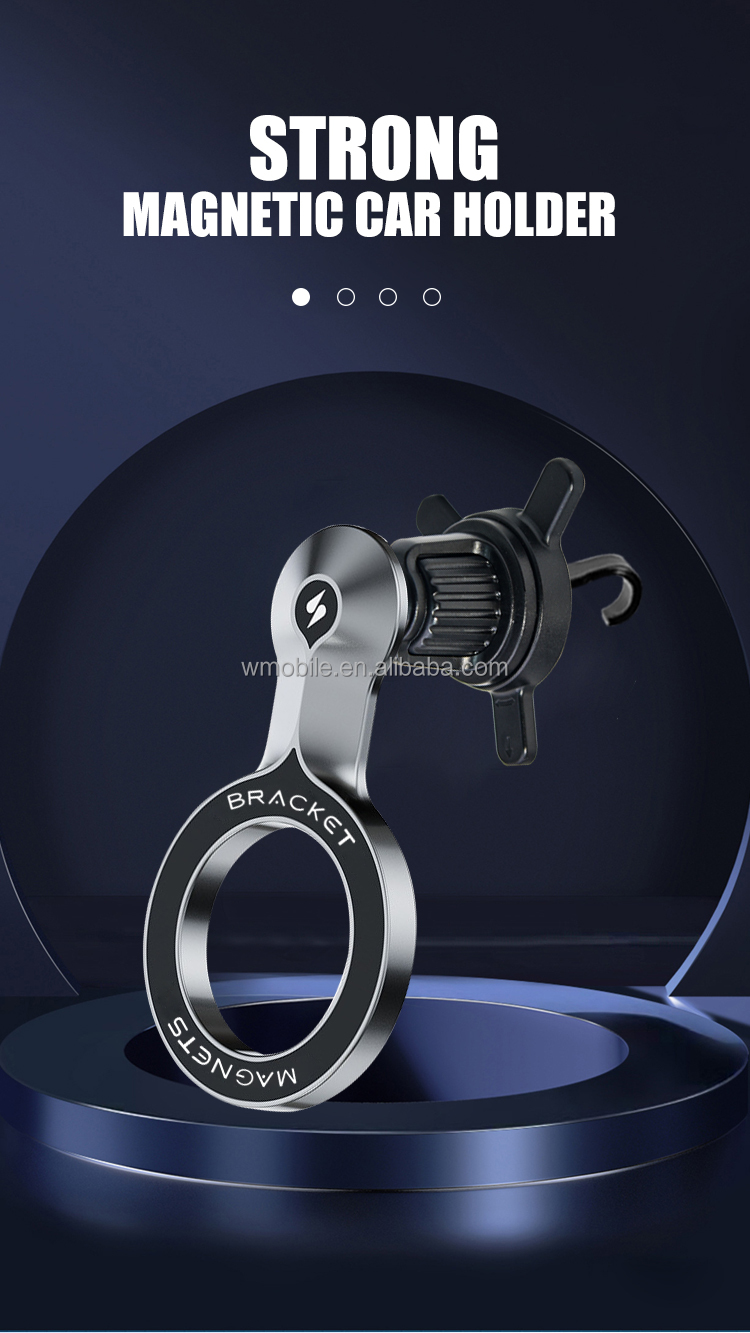 Universal Magnetic Car Mount Aluminium Alloy Phone Stand Compatible with Mobile Air Vent Car Holder Portable detail