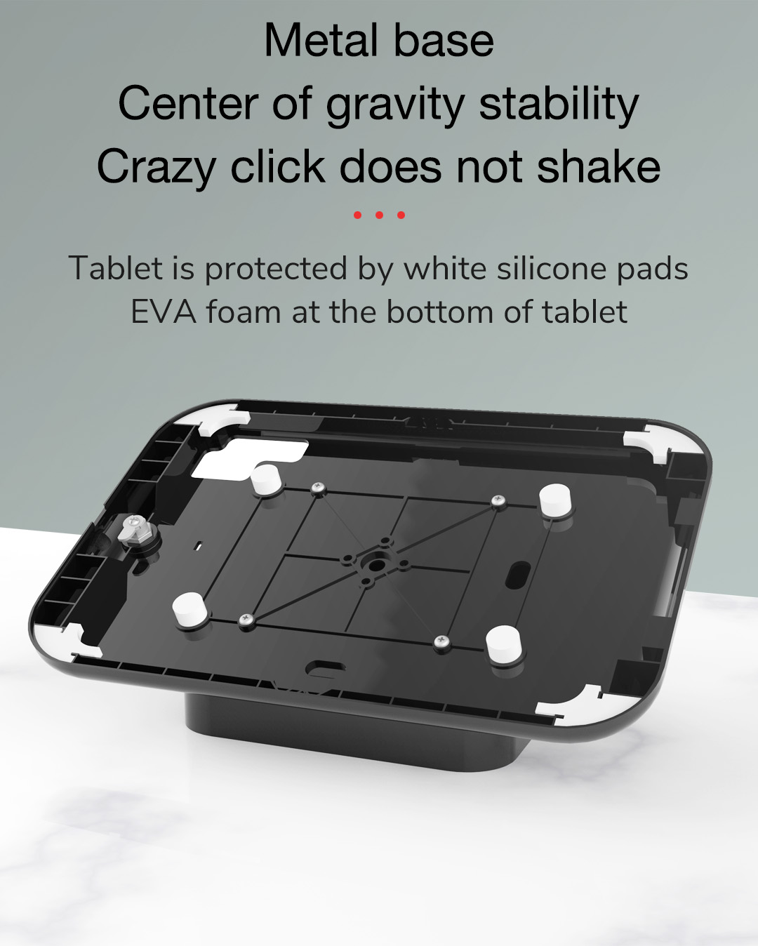 Metal Universal iPad 10/11 Inch Tablet Wall Mount Samsung Lenovo Counter Stand for Exhibition Stores Anti-Theft Counter Holder detail