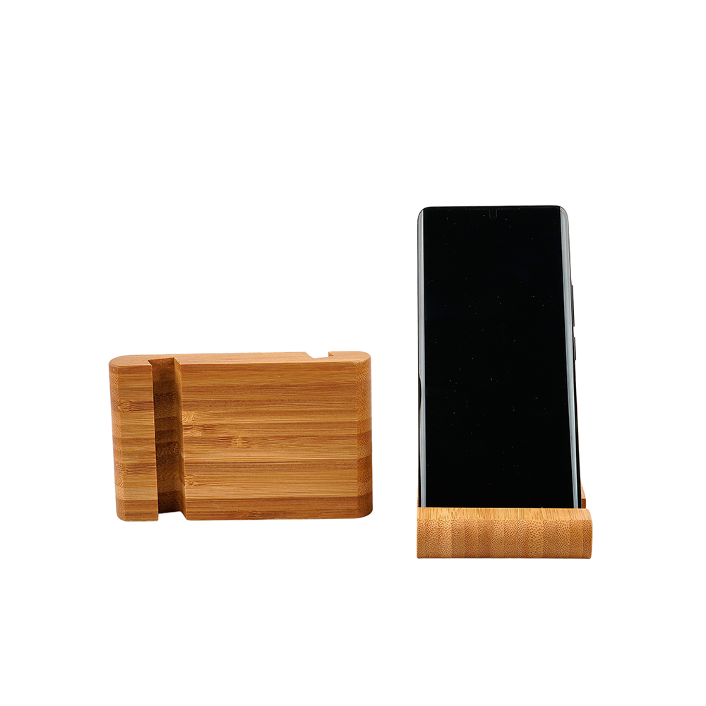 Customized Bamboo and Wood Smartphone Stand Desktop Phone Stand detail