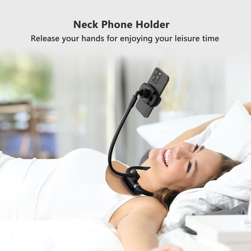 Universal Smart Mobile Phone Stand, Hanging on Neck Cell Phone Mount Holder, Lazy Cell Phone Holder product view