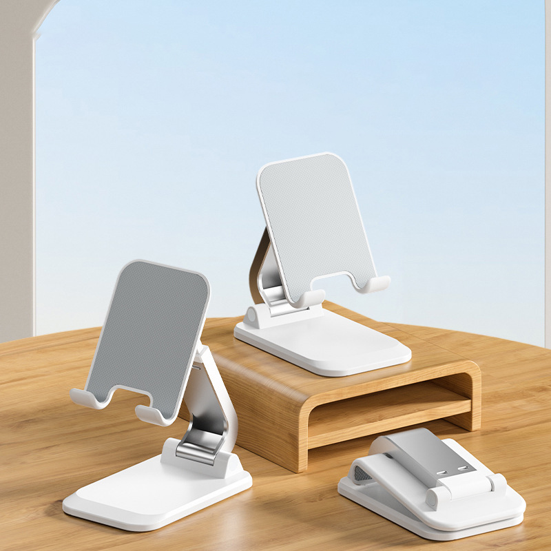 Adjustable ABS+Aluminum Alloy Phone Stand with Non-Slip Base Silicone Pad Compatible All Phones Tablets Desk Use product view