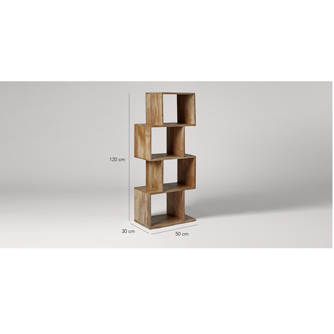 Modern Mango and Acacia Wood Storage Organizer Display Shelf Rack Adjustable Wood Desktop Bookshelf product view