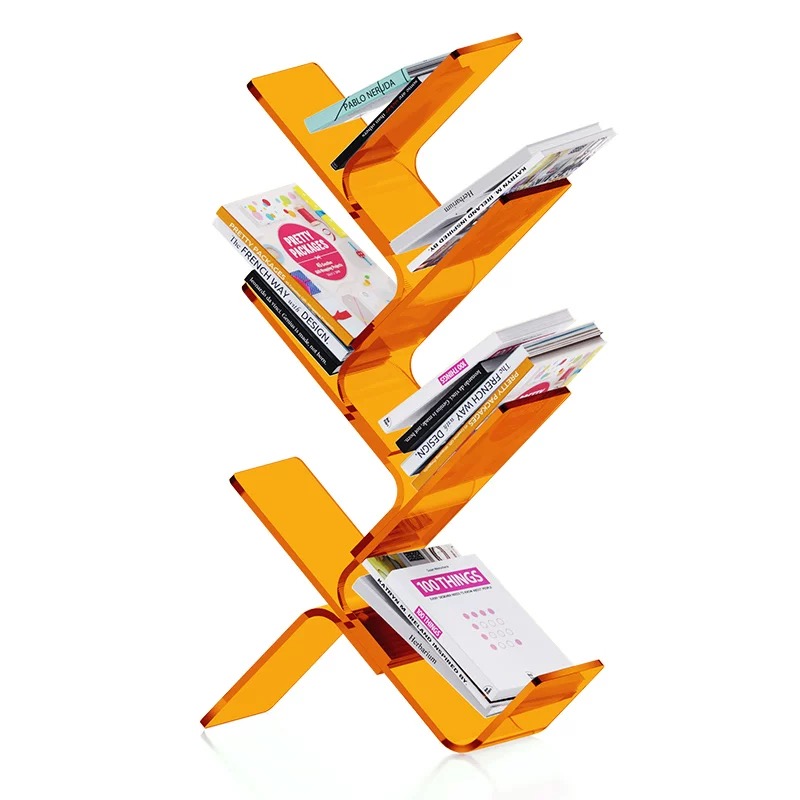 Acrylic Bookshelf Tree-Shaped Desktop Storage Rack Floor-Standing Children's Bookshelf Creative Reading Bookshelf product view