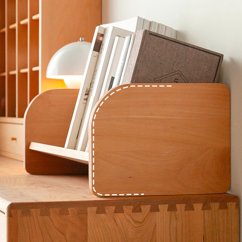 Simple Student Multipurpose Desktop Bookshelf Desk Bookcase Wooden Office Bookrack product view