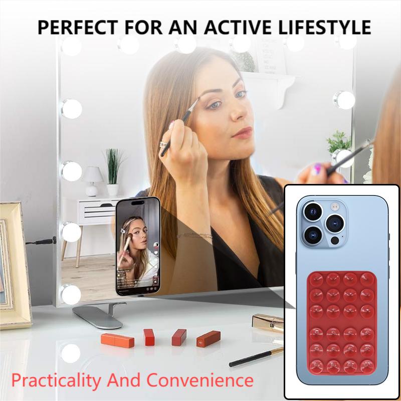 New Phone Mount Silicon Adhesive Phone Accessory for iPhone Multiiuse Silicone Sticky Grip Double-sided Suction Phone Case Mount detail