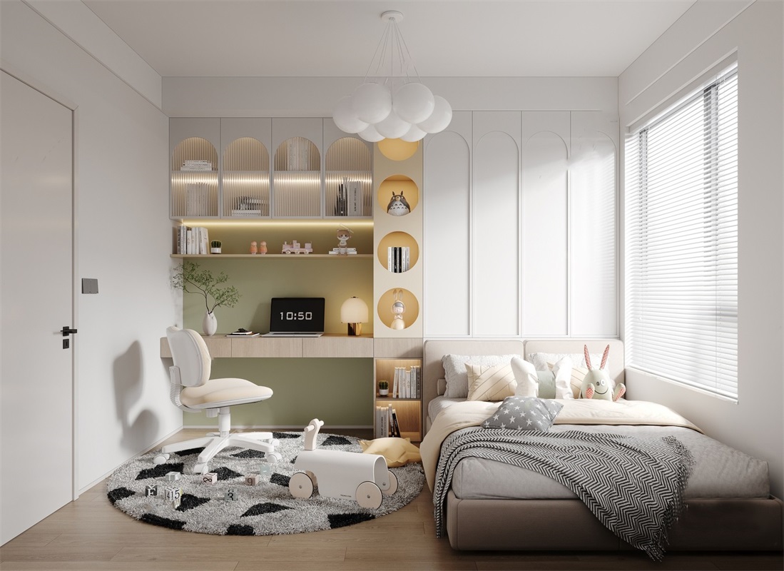 Small Study Table Wooden Desktop Kids Bookcase Shelf Bookshelf for Bedroom detail