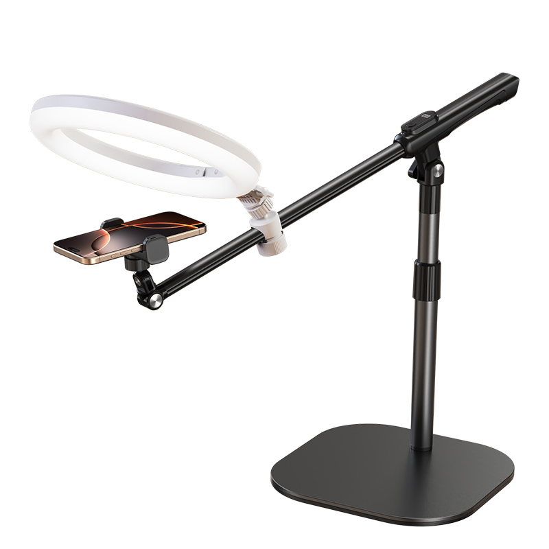 ZHIQING F7 Carbon Steel Aluminum Tabletop Shooting Bracket, Foldable Overhead Phone Stand with Remote for Calligraphy Recording product view