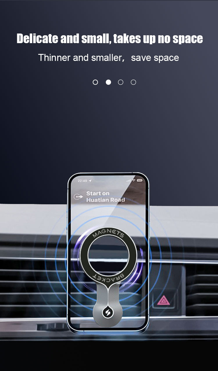 Universal Magnetic Car Mount Aluminium Alloy Phone Stand Compatible with Mobile Air Vent Car Holder Portable detail