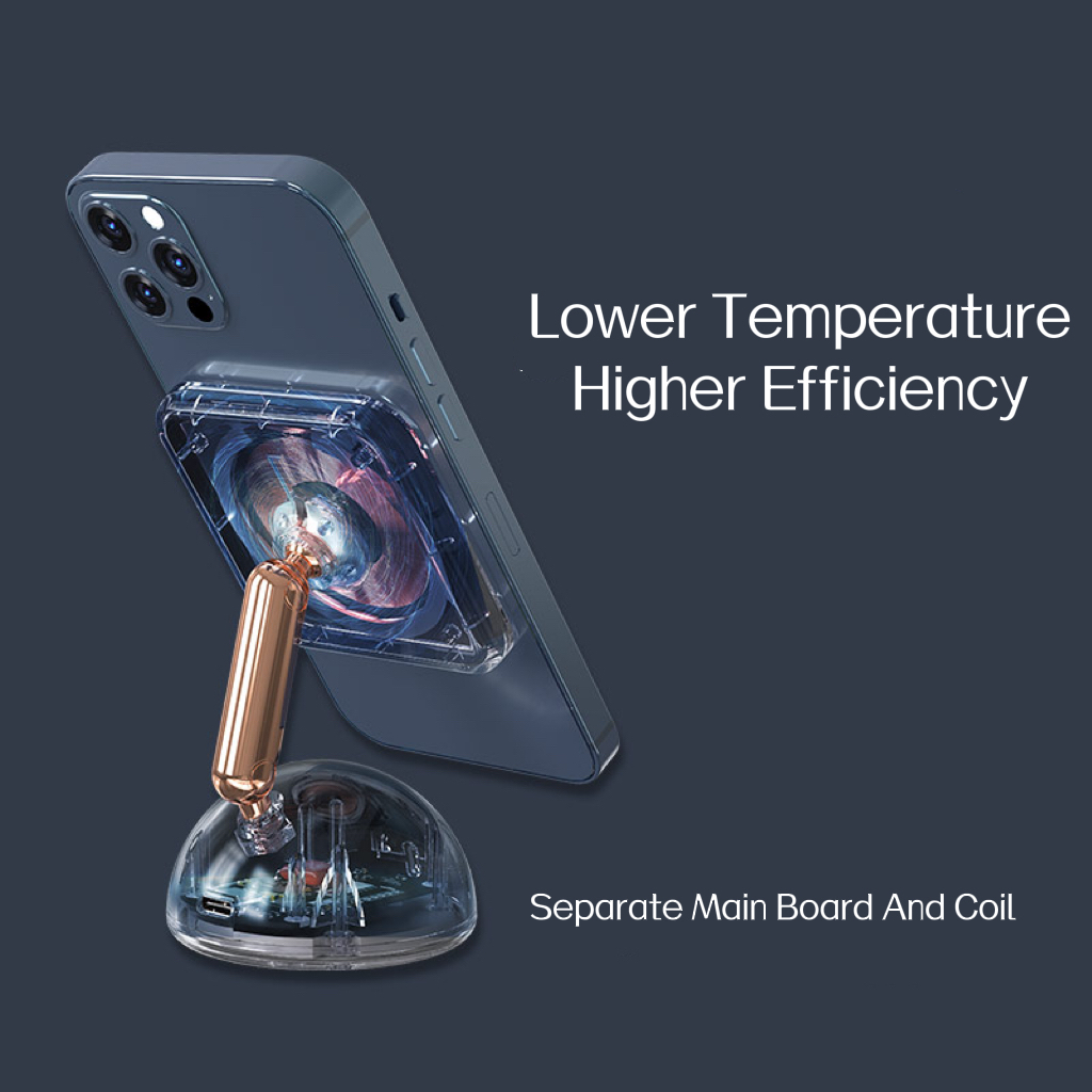 Universal Holder Multi Angle Adjustable Cell Phone Aluminium Cell Phone Holder Magnetic Stand with Wireless Charging detail