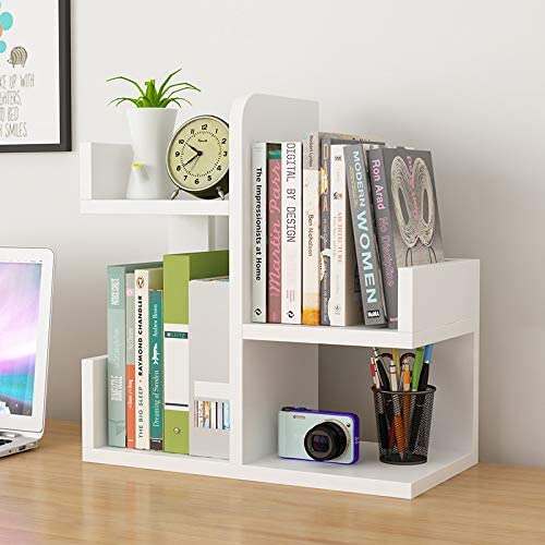 White Home Kitchen Display Bookcase Cabinet Rack Furniture for Home Office Study Livingroom Desktop Book Shelf detail