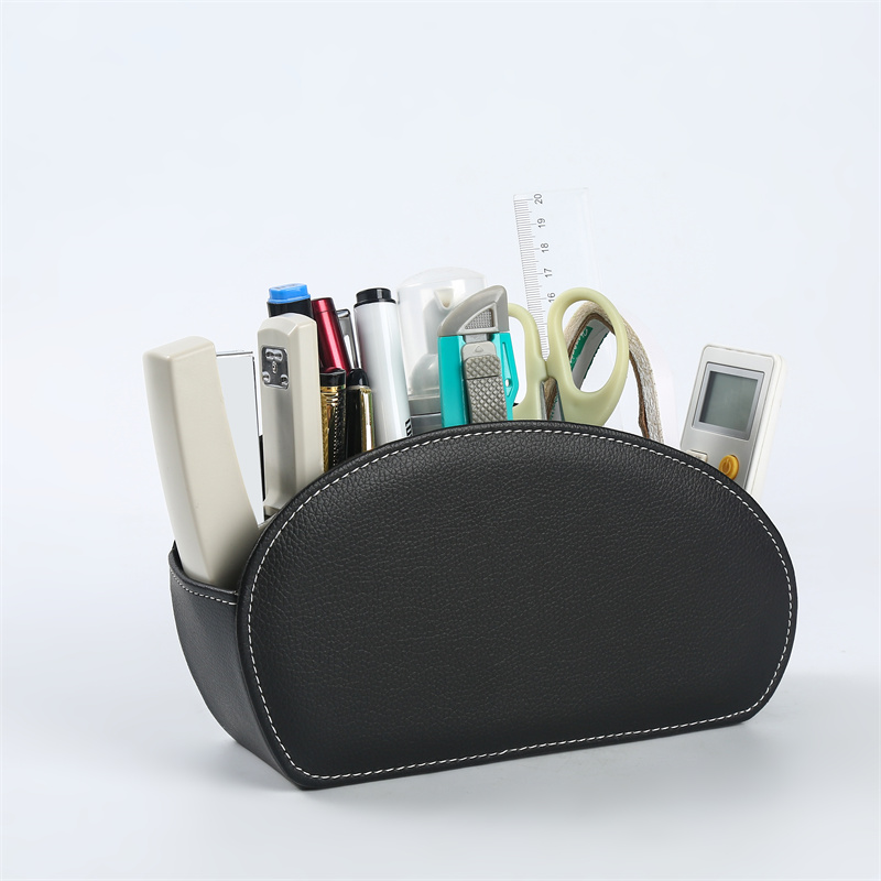 LG8175 5-Compartment PU Leather Multifunctional Office Organizer Pen Holder for Home Office School-Multi-Purpose Storage for product view