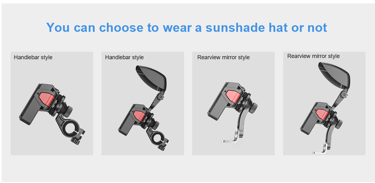 Portable 360 Degree Rotatable Phone Stand Flexible ABS Mobile Holder One-Key Release Compatible Big Size Phone Sports Motorbike detail