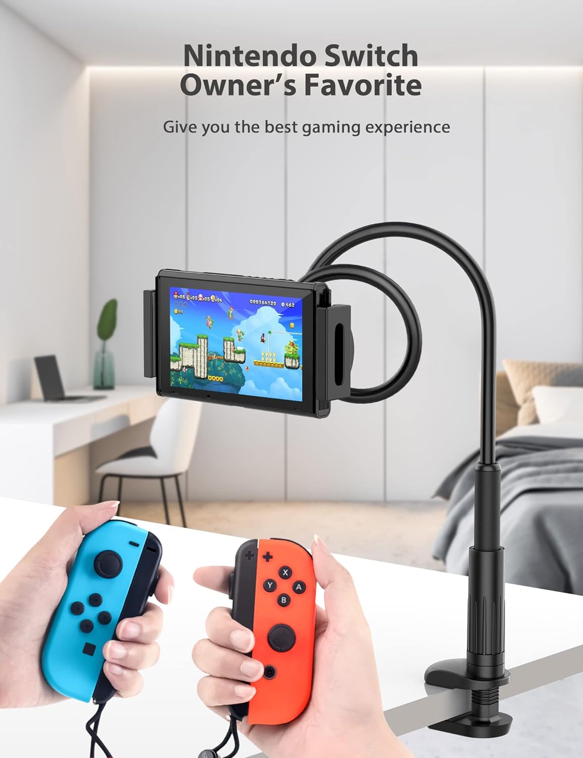 Tablet Stand Holder for Bed Adjustable Gooseneck Phone Holder Flexible Phone Holder for IPad, Samsung Tab, Switch, Kindle product view