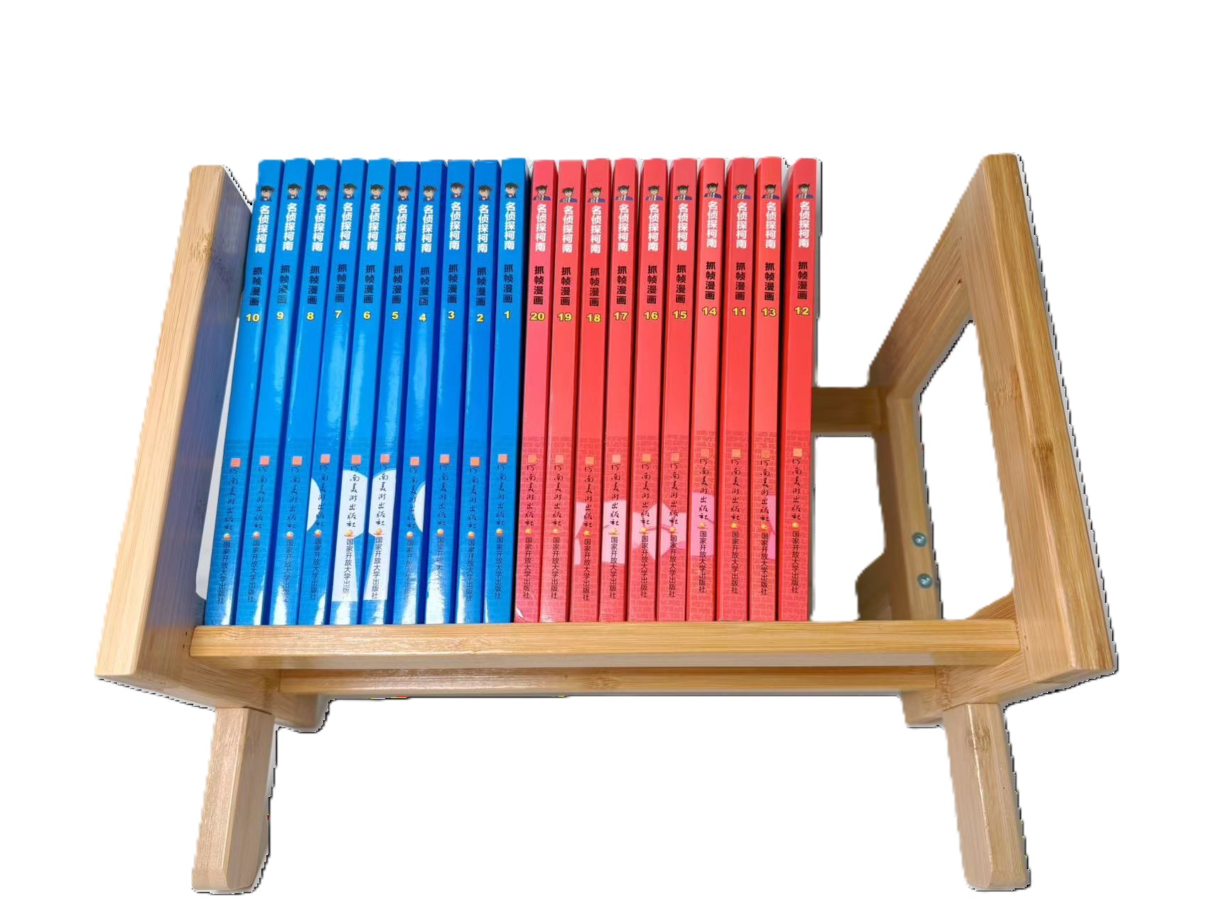Simple Eco-Friendly Classic Bamboo Tabletop Small Bookshelf Storage Rack for Office/Study Use Bolt Inserting Type Non-Folding detail