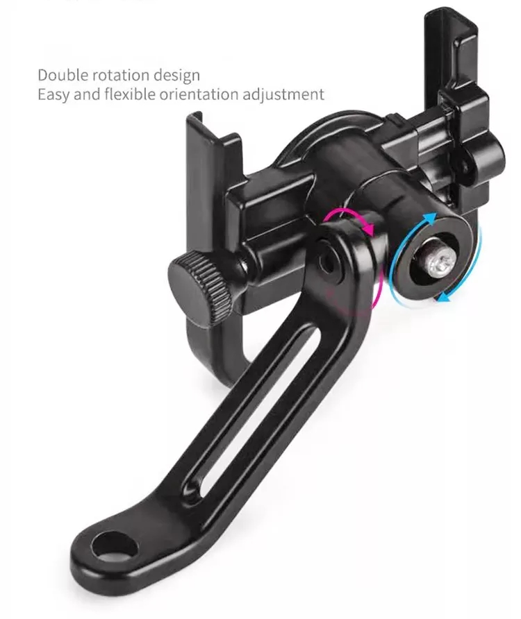 Aluminum Bike/Motorcycle Phone Mount Holder 360 Adjustable Flexible Handlebar Fix Universal Cell Phone Stand detail