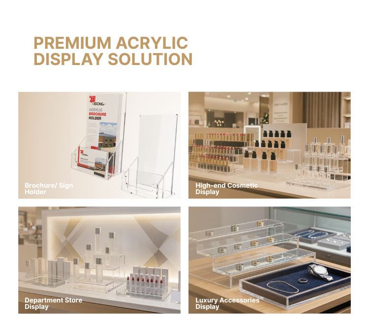 Custom Transparent Clear Acrylic Sign Holder Countertop Display Stand OEM Vietnam ADONG A88 detail