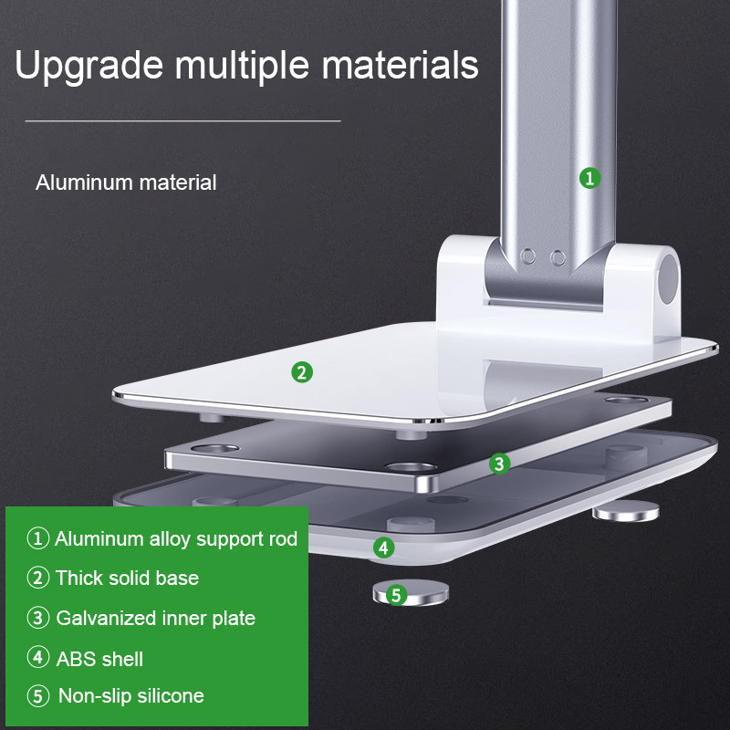 Aluminum Alloy Mobile Phone Holder Desktop Tablet Cell Phones Stand product view