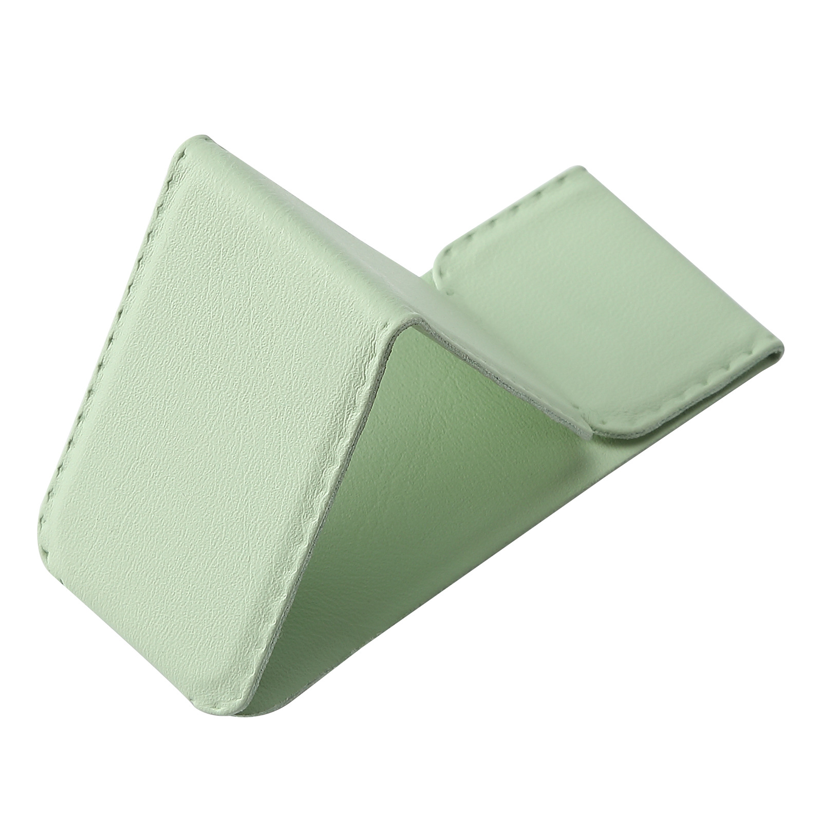 Adhesive Magnetic PU Leather Phone Stand for iPhone Samsung Multi-Angle Folding Sticky Desktop Kickstand Grip Holder detail