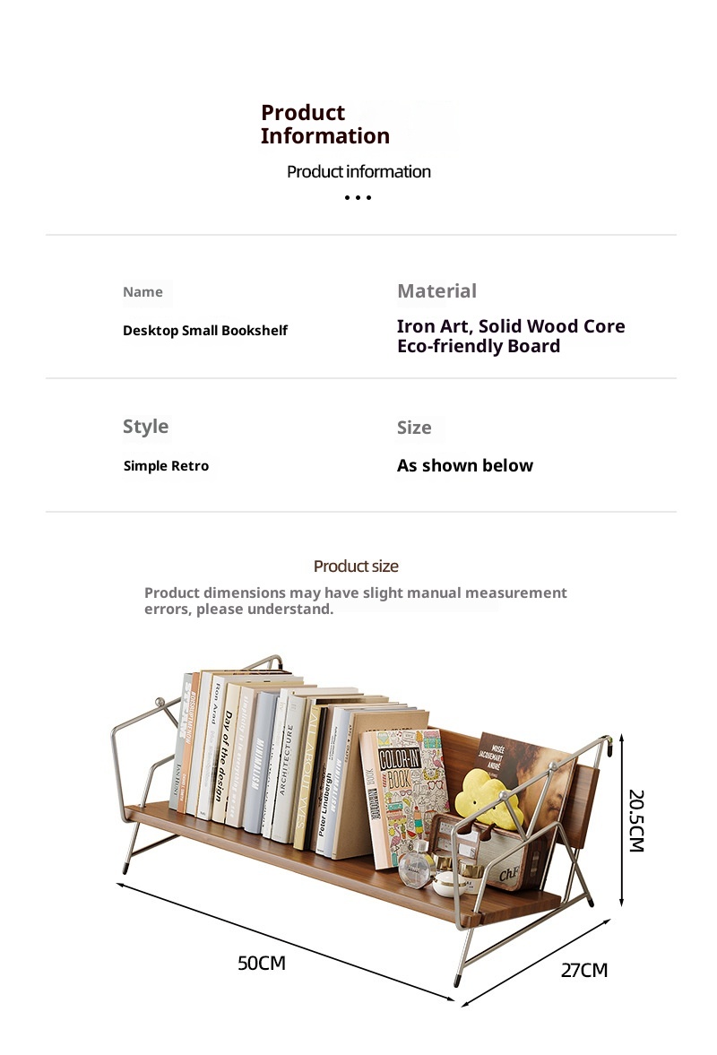 American Style Steel Desktop Bookshelf Student Dormitory Desk Storage Rack Office Desk Organizer Bookcase Display Home Furniture detail