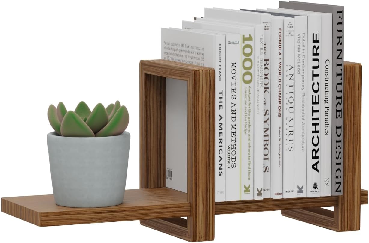 Adjustable Desktop Bookshelf Retro Tabletop Bookshelf Desk Shelf for Top of Desk in Living Room Home Office Perfect for Books detail