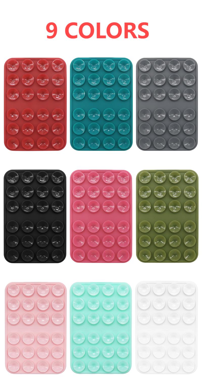 New Phone Mount Silicon Adhesive Phone Accessory for iPhone Multiiuse Silicone Sticky Grip Double-sided Suction Phone Case Mount detail