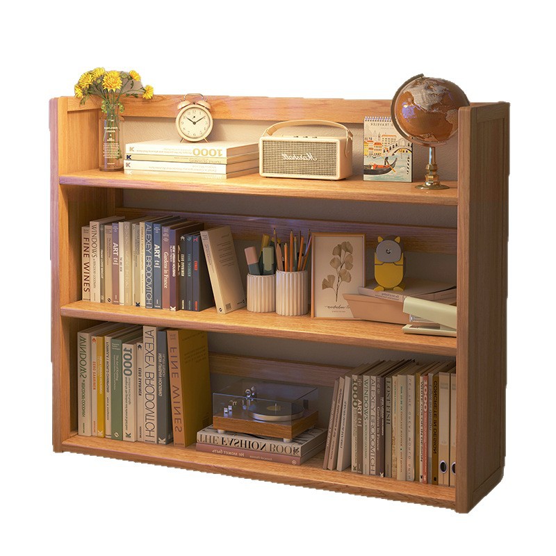Simple Wood Desktop Bookshelf for Dormitories Multilayer Home Storage Rack Drainage for Students' Desk Arrangement Dinnerware product view