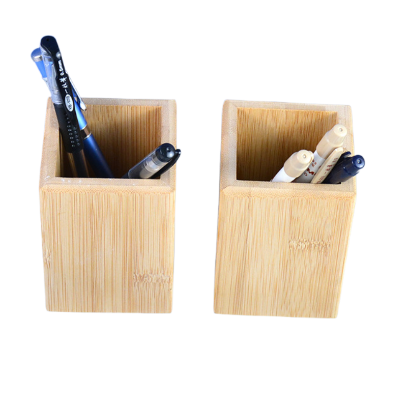 Office Supplies Student Multi-Purpose Natural Bamboo Stationery Storage Box Pen Holder Dimensional Tolerance 1mm Weight detail