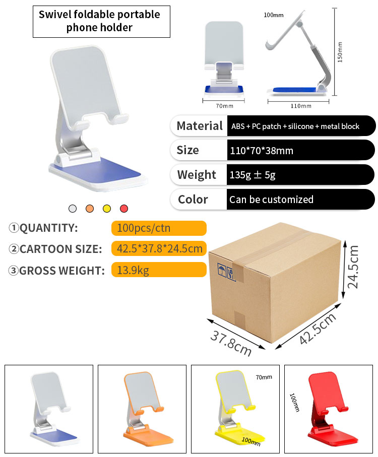 Adjustable  Portable Phone Holder Stand  for All Phone Mobile with High Quality detail
