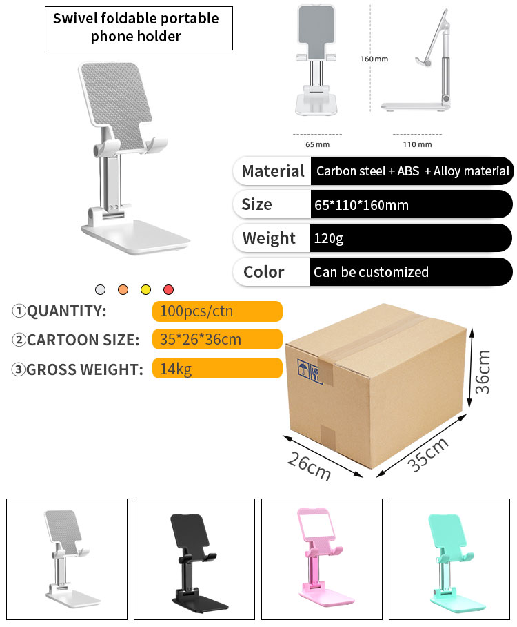 Adjustable  Portable Phone Holder Stand  for All Phone Mobile with High Quality detail