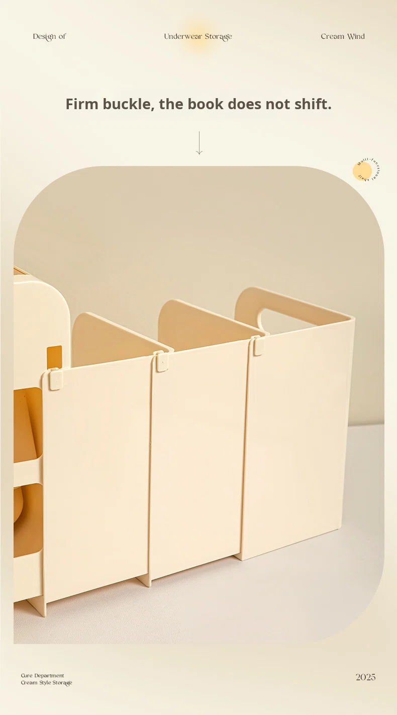 Plastic Desktop Storage Box Student Book Organizer Book Stand Large Capacity Bookshelf Pen Holder detail