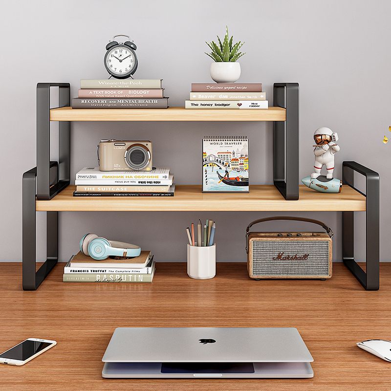 Modern Style Multi-Layer Desktop Organizer Simple Office Desk Storage Rack with Small Iron Student Bookshelf product view