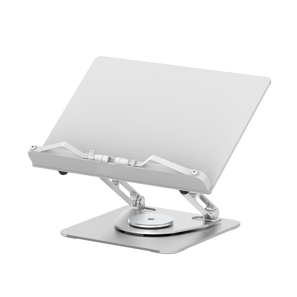 Aluminum Alloy Multifunctional Reading Stand Desktop Rotating Folding Bookshelf with Computer Stand for Students Tablet PC Users product view