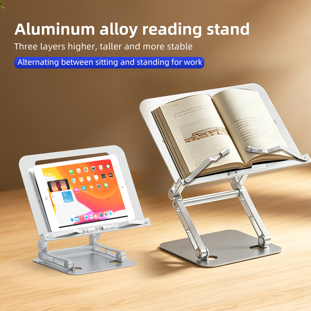 Desktop Book Stand Adjustable Foldable Reading Rack Portable Height Adjustable Bookshelf for Students Kids Picture Books detail