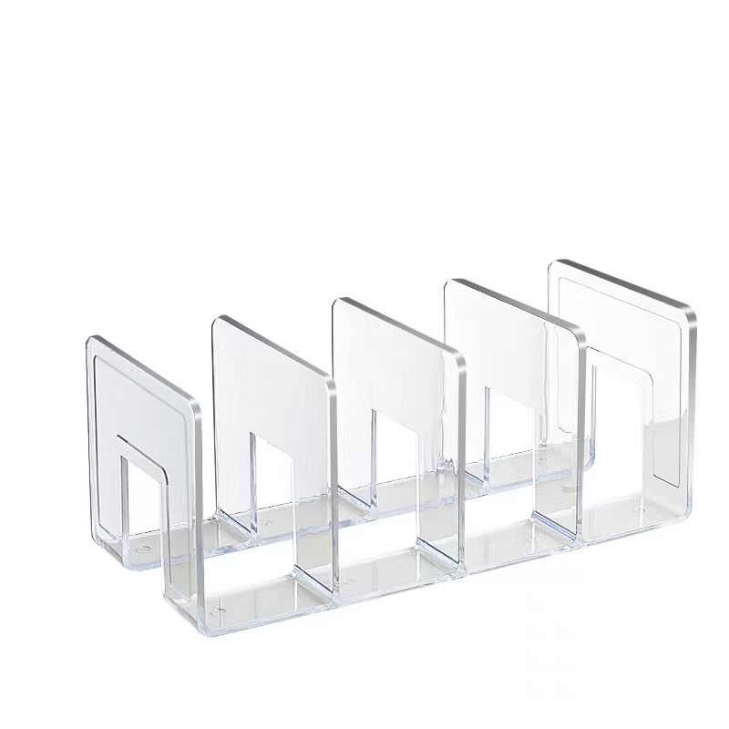 Transparent Acrylic Bookstand Desktop Bookshelf Book Storage Desk Shelving Display Shelf Wholesale detail