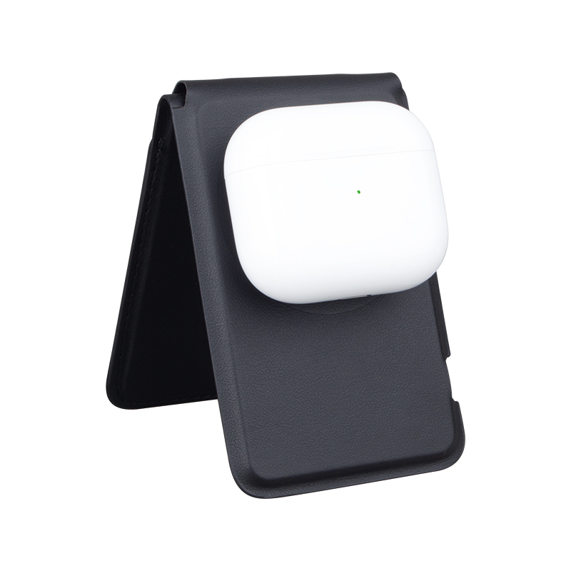 Multifunctional Magnetic 3-in-1 Wireless Charger Phone Stand with Back Card Slot Support Horizontal Vertical Viewing detail