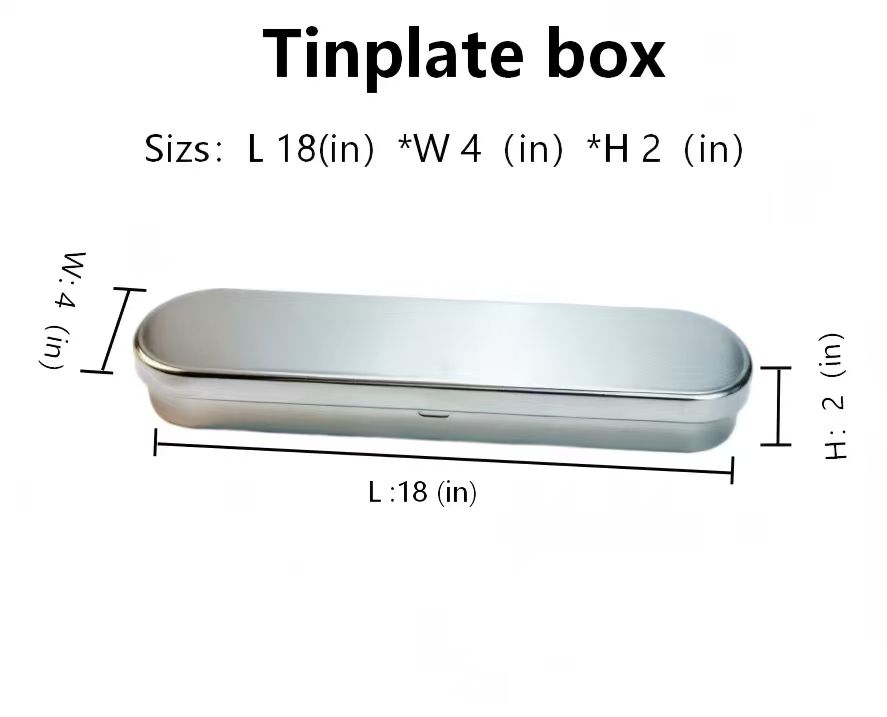 Oval Tin Box Eco-Friendly Recyclable Long Metal Pen Box Customized Logo Office Stationery & Business Gift Storage Wholesale detail
