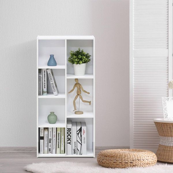 Contemporary 5-Cube Wooden Eco-Friendly Durable Bookshelves Panel Style for Home Office Living Room Workshop Modern Furniture detail