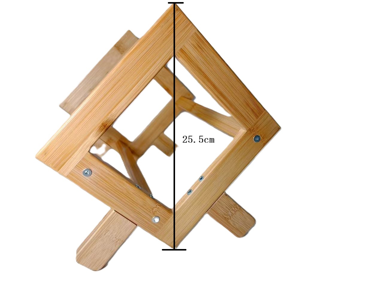Simple Eco-Friendly Classic Bamboo Tabletop Small Bookshelf Storage Rack for Office/Study Use Bolt Inserting Type Non-Folding detail