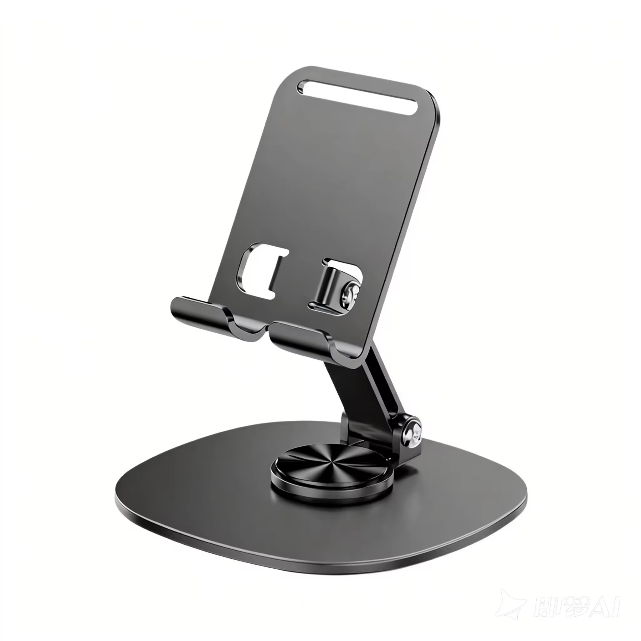 Metal Phone Stand 360 Degree Rotating Silicone Anti-Slip Desktop Holder Adjustable Foldable Mobile Stand Office Home Desk Use product view