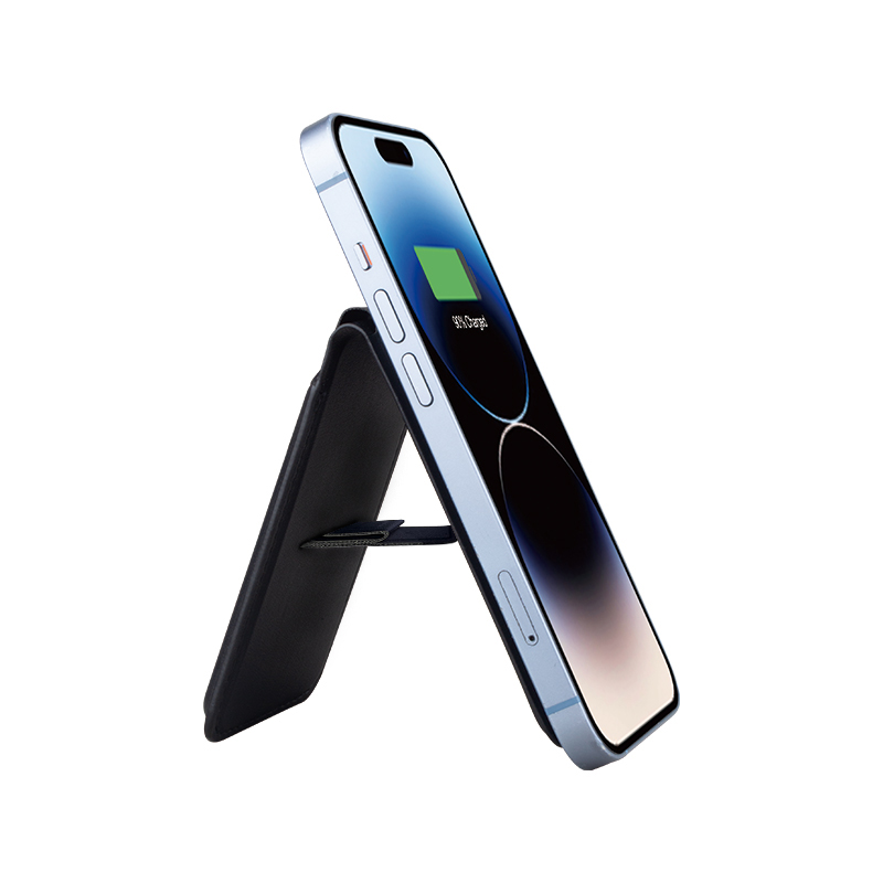 Multifunctional Magnetic 3-in-1 Wireless Charger Phone Stand with Back Card Slot Support Horizontal Vertical Viewing detail