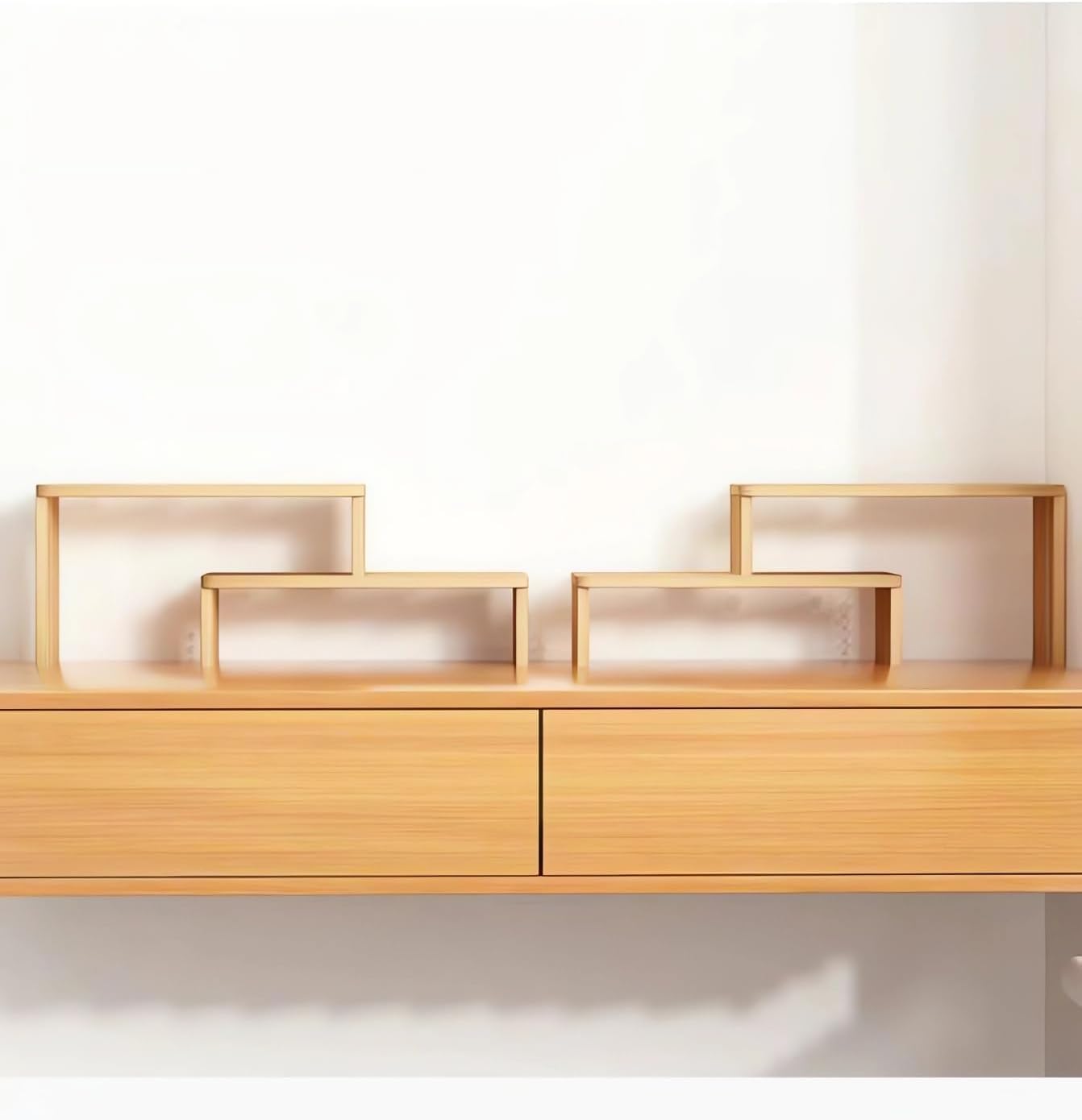Du's Solid Wood Desktop Bookshelf, Compact Design for Small Spaces, Premium Wood Construction, Sturdy and Durable detail