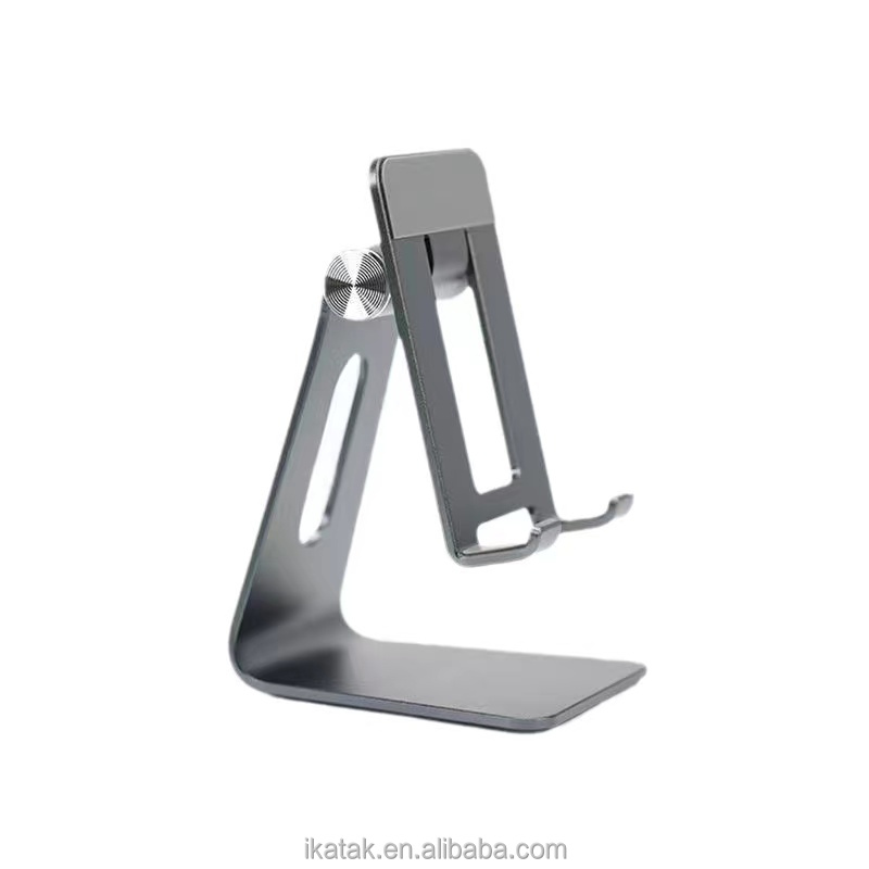 IKATAK Aluminum Alloy Portable Folding Desk Phone Stand with Customizable Logo Gift Box for 4-10 Inch Mobile Phones & Tablets detail