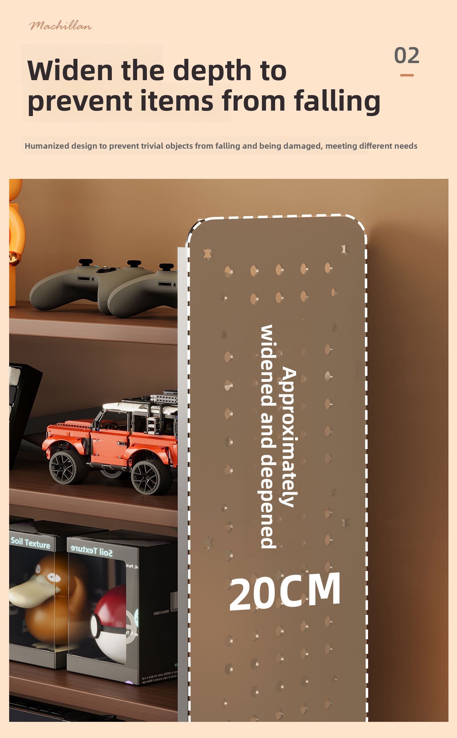 Durable Desktop Shelf Table DIY Pegboard Bookshelf Computer Desk Multi-Layer Storage Rack Office Display Rack Precious Metals detail