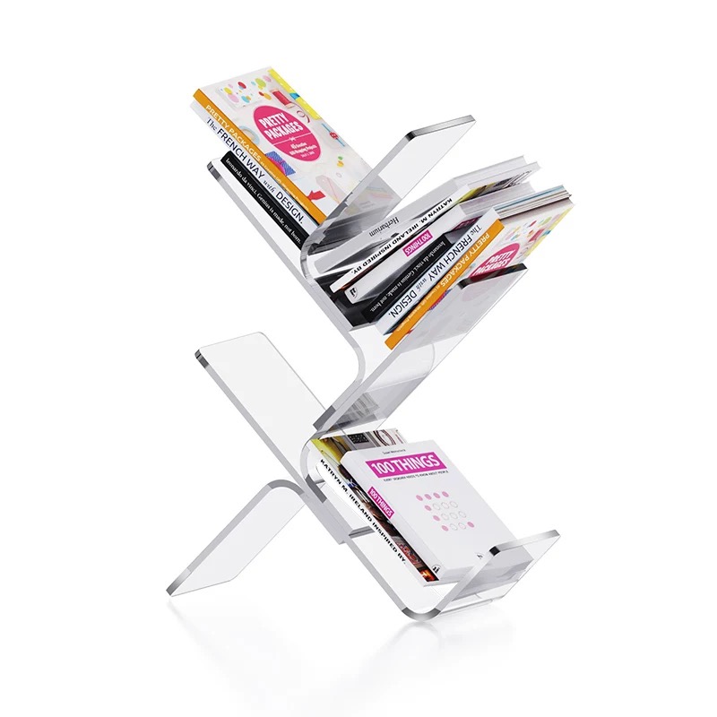 Acrylic Bookshelf Tree-Shaped Desktop Storage Rack Floor-Standing Children's Bookshelf Creative Reading Bookshelf product view
