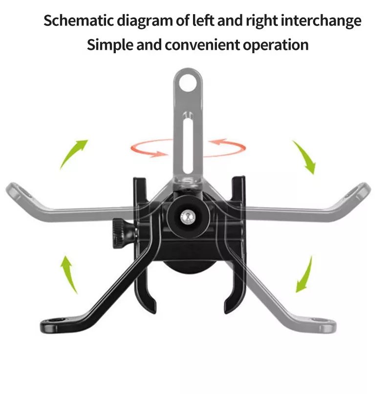 Aluminum Bike/Motorcycle Phone Mount Holder 360 Adjustable Flexible Handlebar Fix Universal Cell Phone Stand detail