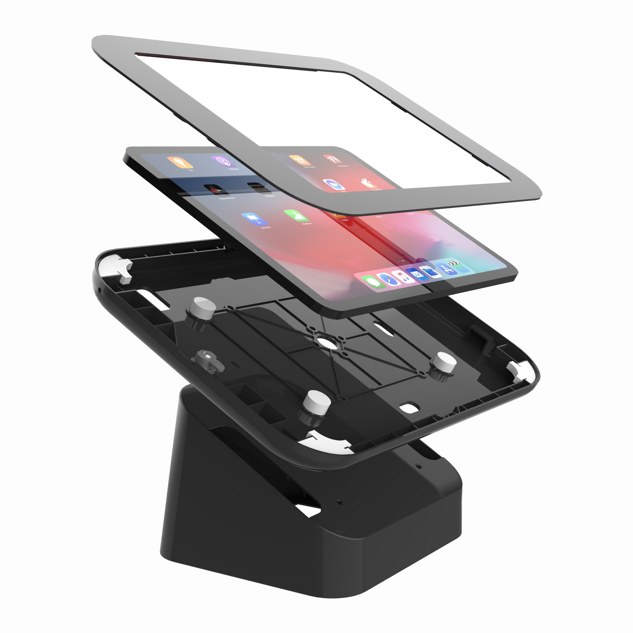 Metal Universal iPad 10/11 Inch Tablet Wall Mount Samsung Lenovo Counter Stand for Exhibition Stores Anti-Theft Counter Holder detail