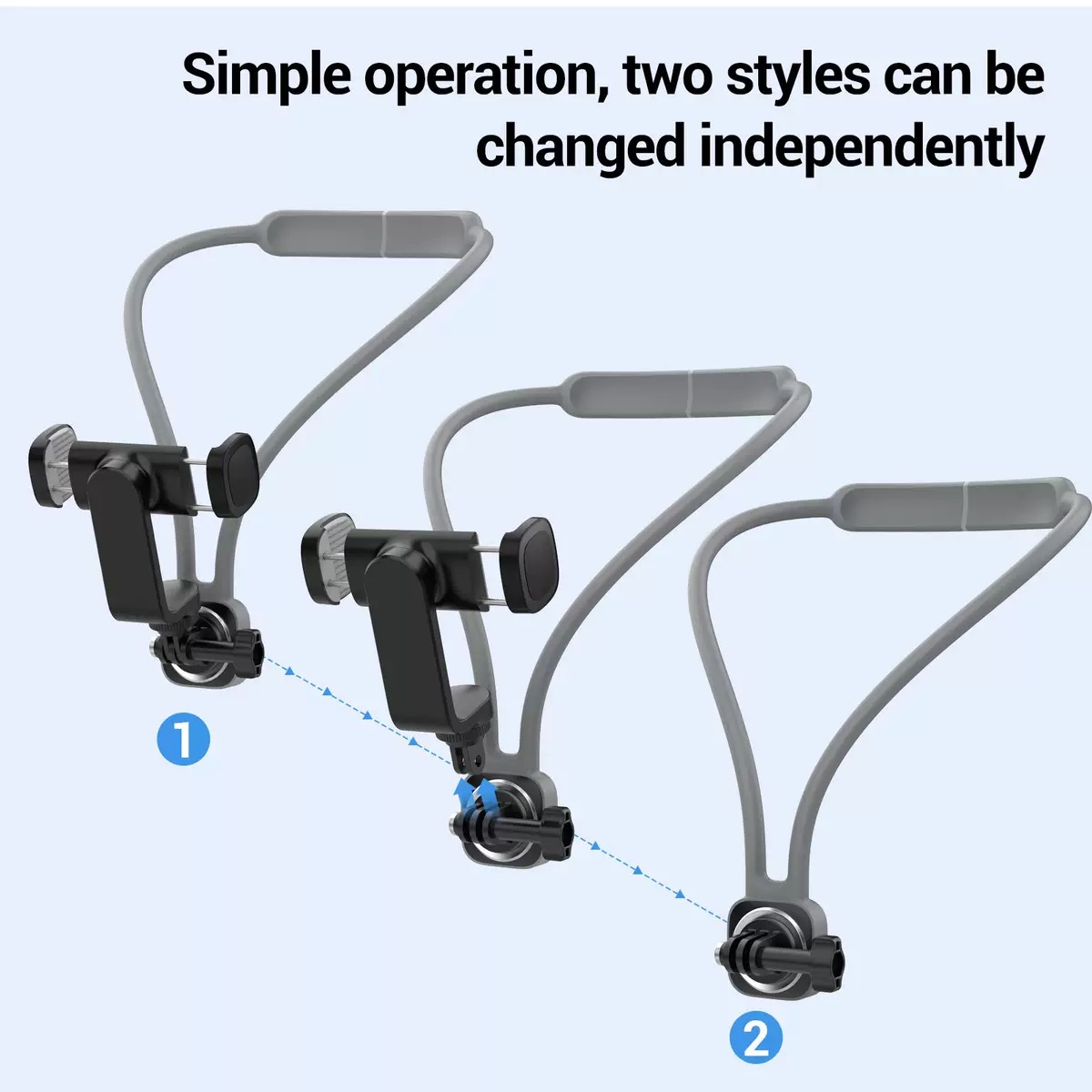 Neck Holder for Mobile Phone Holder Neck Mount for Phone Neck Mount for Cell Phone Hands Free POV/Vlog Neck Phone Holder product view