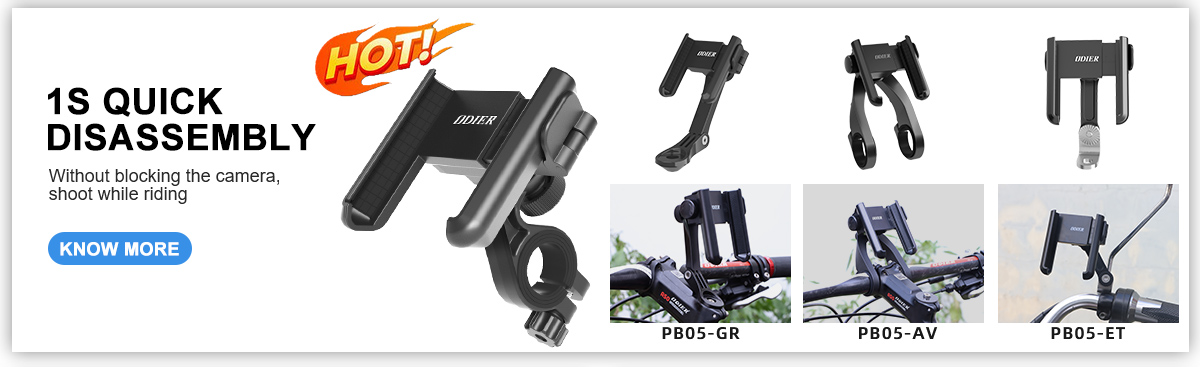 Portable 360 Degree Rotatable Phone Stand Flexible ABS Mobile Holder One-Key Release Compatible Big Size Phone Sports Motorbike detail
