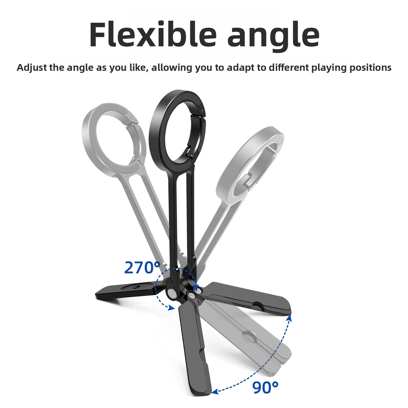 New Flexible Dashboard Mount Portable Folding Magnetic Phone Stand Aluminum Alloy for for Compatible Private Mold for Desk product view