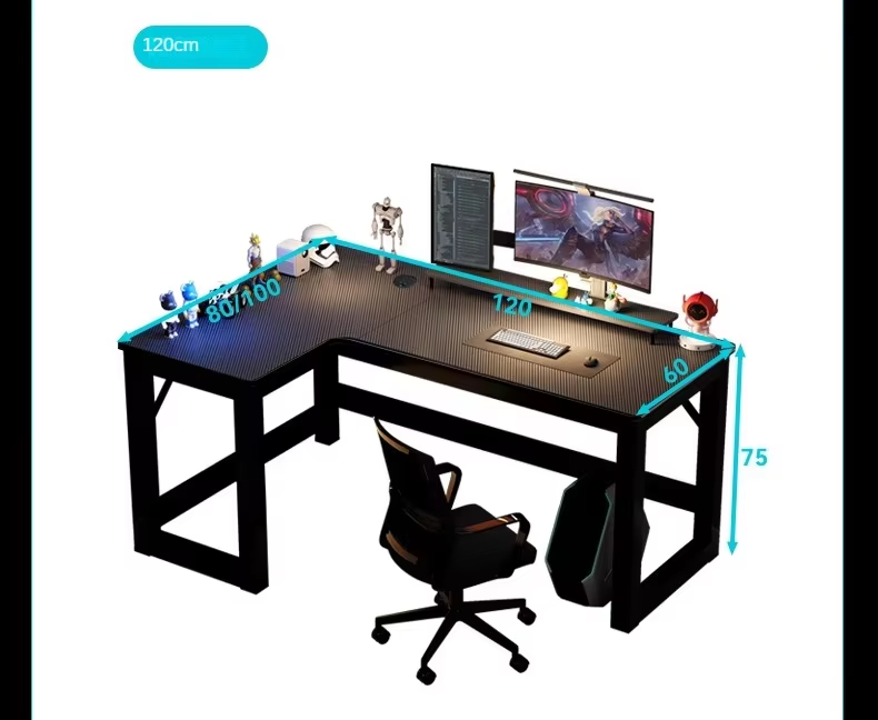Professional Corner E-Sports Computer Desktop Home Bookshelf Combination for Bedroom/Office with Game Desk detail